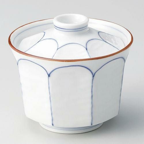 青呉須面取蓋物 φ10.2×9cm 110-039