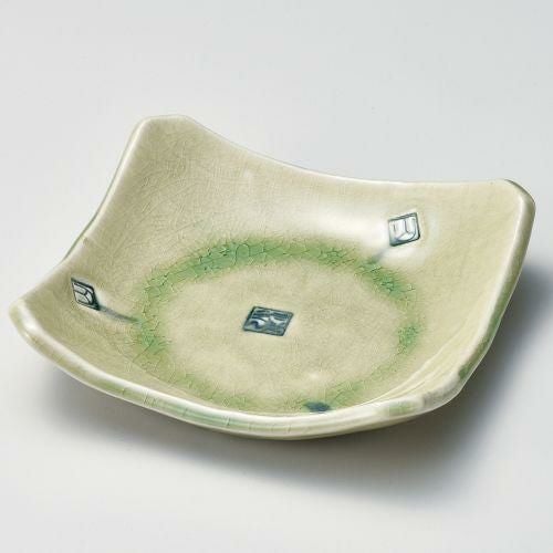 びいどろ四方皿 17.5×17.5×2.4cm 190-139