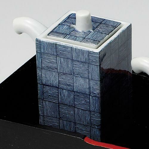 重ね模様角ソース入 8×5×9cm(140cc) 285-289