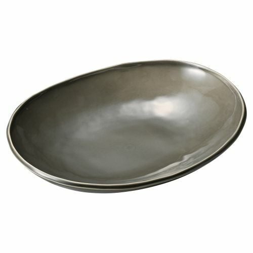 カフェズグレーいっぷく楕円鉢M 24.6×18.6×4.9cm 507-159