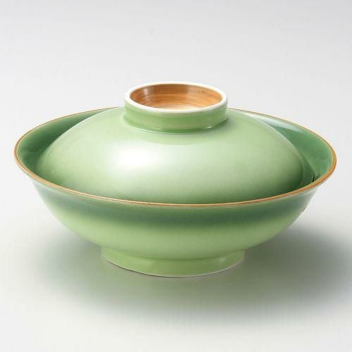 緑彩平蓋向 φ16.7×9.5cm 106-059