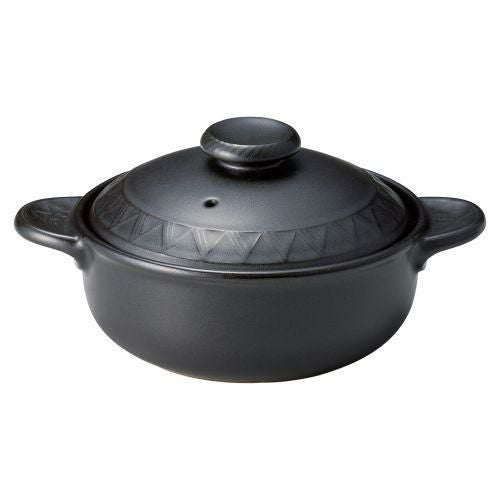 ブラックセラムシチュー鍋(小) 23.5×φ17.5×10.5cm(身6.5cm)(800cc) 537-029