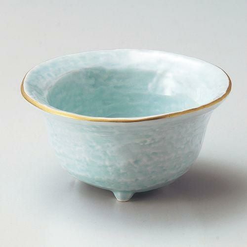 鳴海青地三ツ足小鉢 φ11.8×5.9cm 064-269