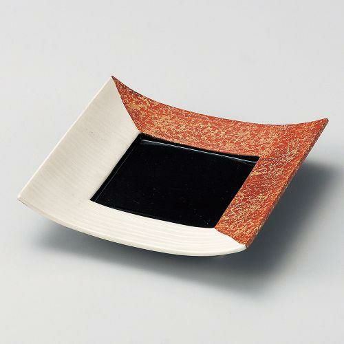 半掛錆正角皿 16.5×16.5×3.7cm 036-199