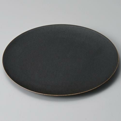 ラポール28cmプレート(マットブラック) φ28.5×2cm 180-069