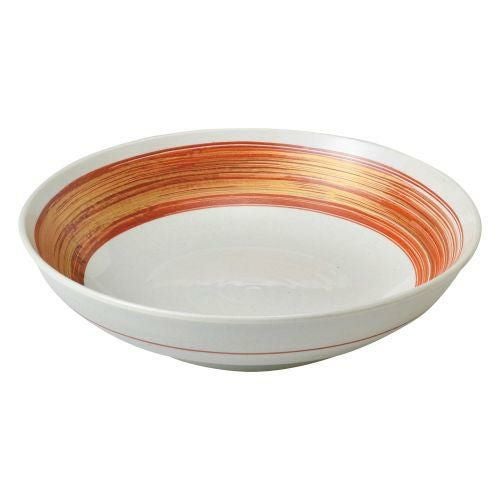 赤絵刷毛一文字10.0大鉢 φ31.3×7.6cm 236-049