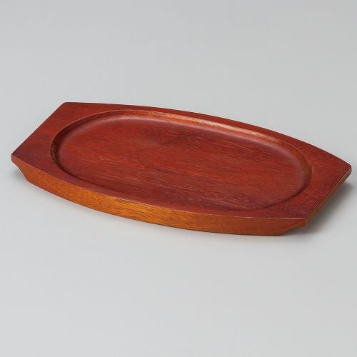 スリ塗長丸木台V(200×125) 24×14.3×H1.5cm 539-379