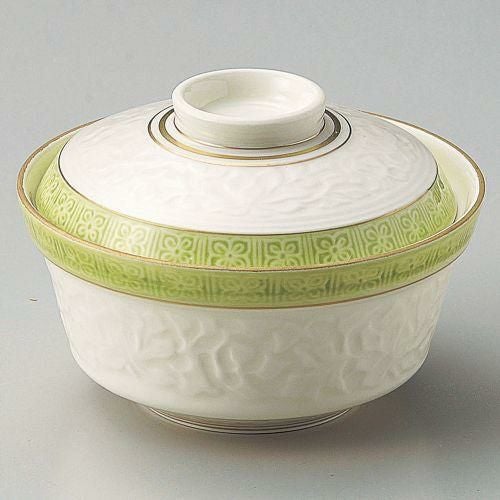 高麗渕グリン花彫煮物碗 φ12.4×8.3cm 109-029