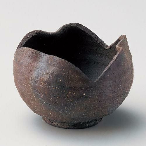 炭化窯変割山椒小鉢 φ10.5×8cm 064-219