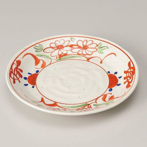 粉引釉古代赤絵5.0皿 φ16.1×2.4cm 229-718225-759/業務用/新品/小物