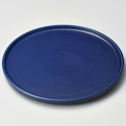 ネイビーフラット26cm丸皿 φ26.5×2.4cm 177-039
