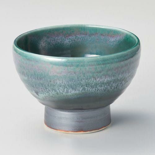 緑彩辰砂高台5.0丼 φ15×10.5cm 325-209