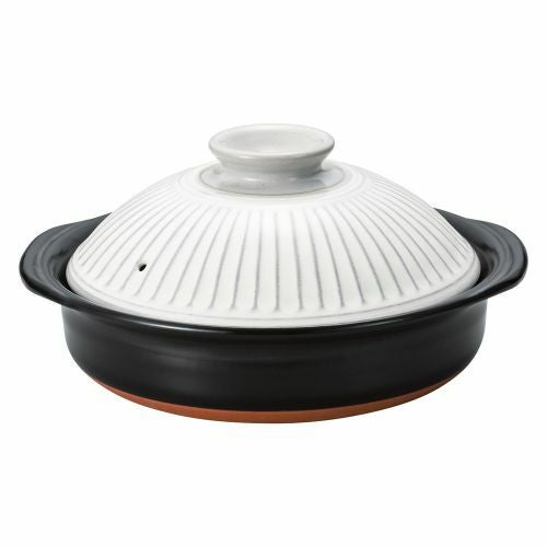 銀峯菊花粉引9号鍋 31×29×15cm(2700cc)(身8cm) 380-659