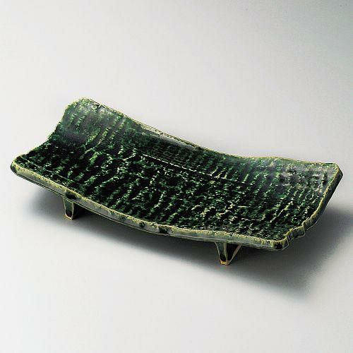 織部まな板焼物皿 25×11.8×4.1cm 141-079