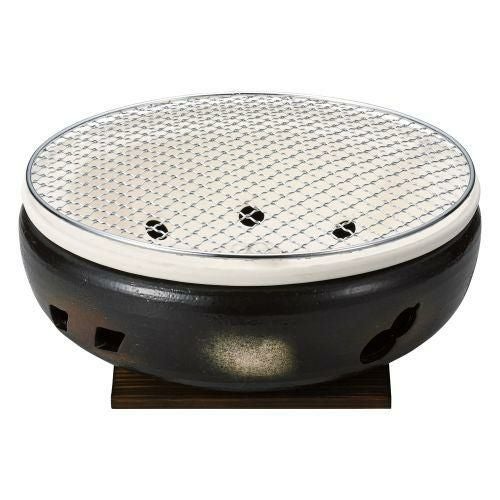 伊勢コンロ丸10号(金網・敷板付) φ30×12cm 393-019