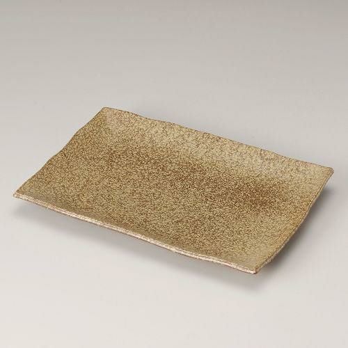 黒茶吹9号長角皿 27.5×18.5×3cm 234-109