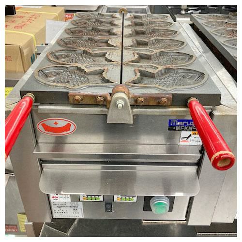業界最長1年保証】【中古】ガス式たい焼き器 2連5匹 TT5-200 幅680