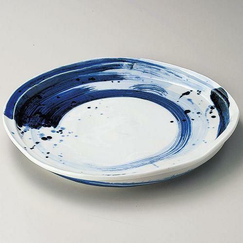 ゴス刷毛変形尺皿 φ31×4cm 172-019