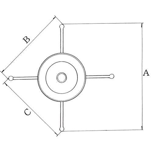 アルミダイキャストテーブル脚 ベースサイズ：A710×B515×C515×高さ700 品番：CL-N-700 塗装カラー：99 ポール：38φ