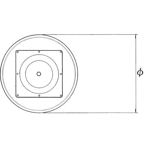 アルミ鋳物テーブル脚 ベースサイズ：A500φ×高さ700 品番：R-AC-AF 塗装カラー：88 ポール：49φ （アルミ）