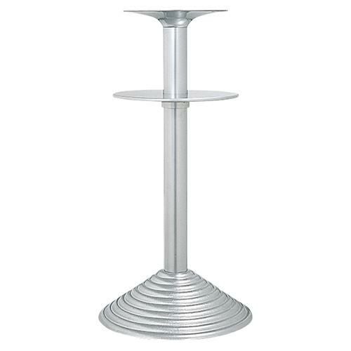 アルミ鋳物ハイテーブル脚（棚板付） ベースサイズ：A500φ×高さ1000 品番：R-MT 塗装カラー：888-TN ポール：76φ