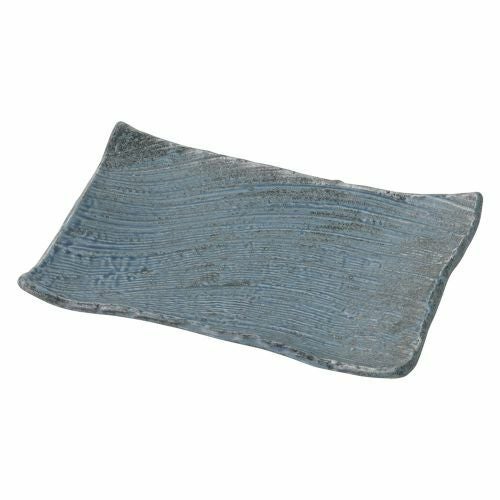 わび紺ねず角皿26cm 26×17.5×3.5cm 422-529