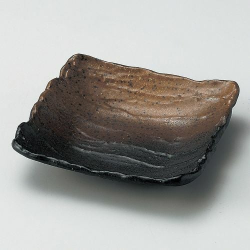 黒備前荒そぎ中鉢 17×17×3.8cm 039-018/047-069/業務用/新品/小物送料