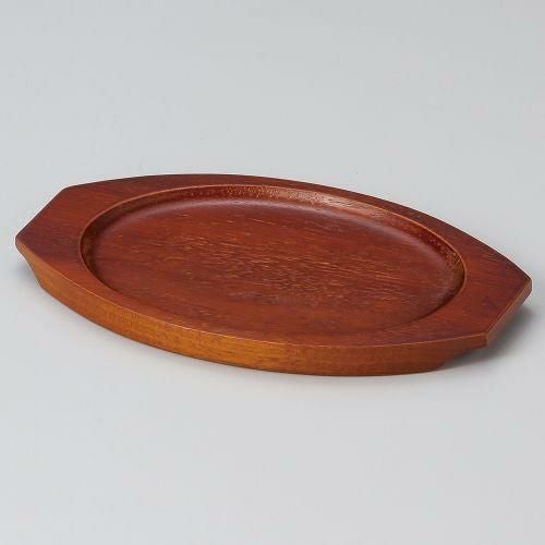 スリ塗舟型木台Y(175×125) 23.5×14.8×H1.5cm 538-479