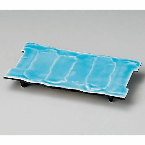 湖水青白まな板皿 28×15.5×3.5cm 134-039