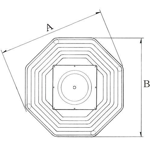 アルミ鋳物テーブル脚 ベースサイズ：A495×B460×高さ700 品番：HK-9D 塗装カラー：44 ポール：76φ