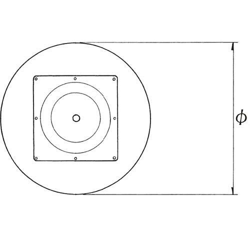 アルミ鋳物テーブル脚 ベースサイズ：A360φ×高さ700 品番：R 塗装カラー：14AM ポール：42φ