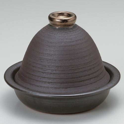 黒金彩タジン鍋(小) φ16.7×14cm(身4.5cm) 388-139