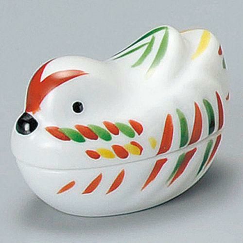 オシドリ蓋付珍味(赤) 6.3×4×4.2cm 088-119