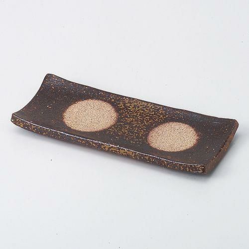 備前風長角前菜皿 19×7.9×1.8cm 128-179