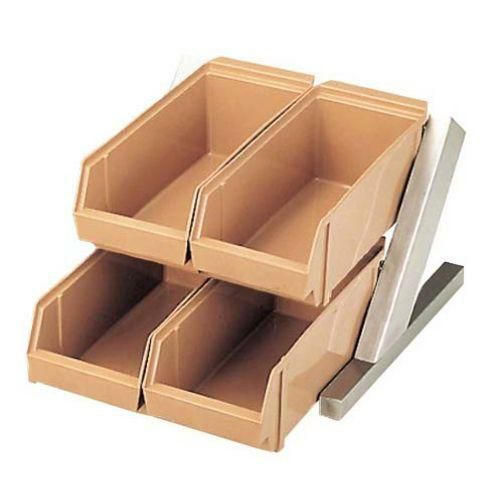 オーガナイザー 2段2列(4ヶ入) コーヒーベージュ【カトラリーボックス】【カトラリーケース】