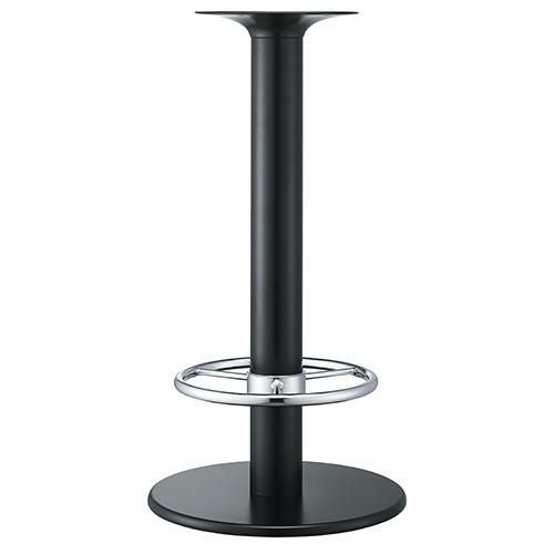 ハヤシ スチールベースハイテーブル脚（足掛付） ベースサイズ：500φ×【高さ指定可】 品番：RSQ 塗装カラー：441-STP ポール：101φ/送料別