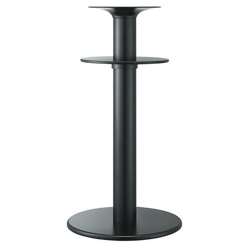 スチールベースハイテーブル脚（棚板付） ベースサイズ：500φ×高さ1000 品番：RSQ 塗装カラー：444-TN ポール：101φ