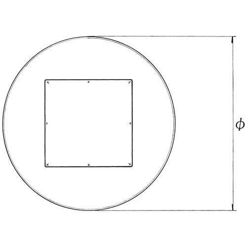 スチールベーステーブル脚 ベースサイズ：A750φ×高さ700 品番：RSQ-L 塗装カラー：99 ポール：340φ