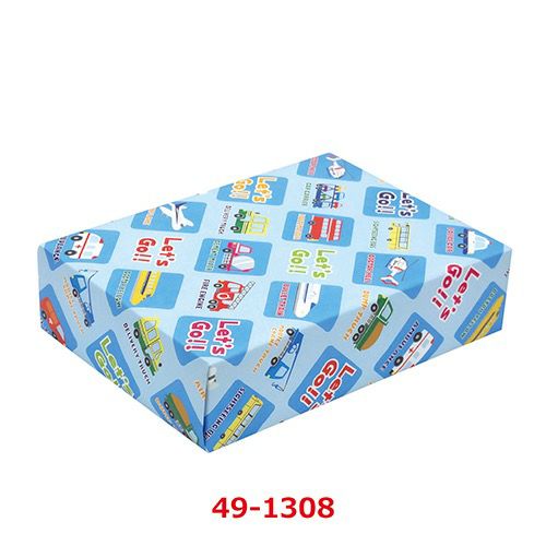 包装紙 はたらくのりもの 半才判 49-1308/50枚袋入