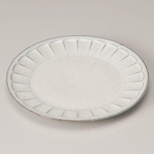 黒陶削ぎ23丸プレート φ23×1.8cm 204-119