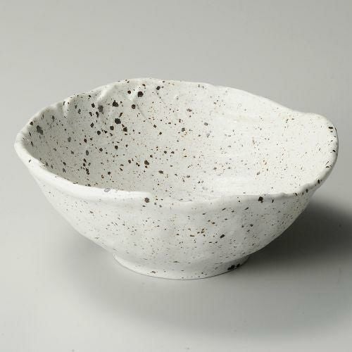 白斑点荒ソギ23cm大鉢 24.5×23.5×9.2cm 247-069