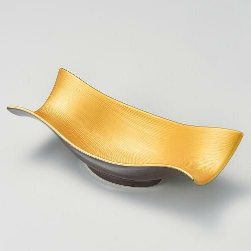 アメ釉くびれ7寸向付 21.7×9.5×6cm 037-019