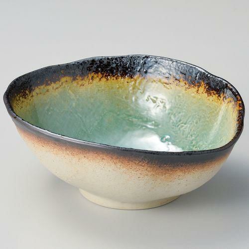 緑彩変形大鉢 φ24.2×20.5×9cm 248-149