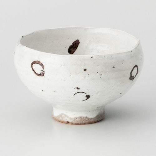 粉引錆丸紋波渕煎茶 φ11×6.5cm 367-169