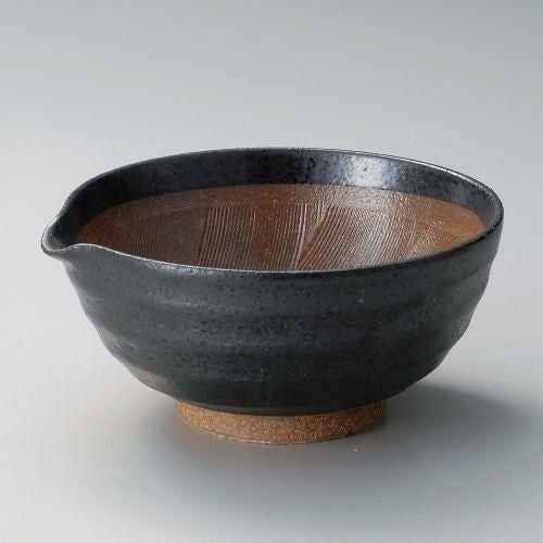 黒結晶片口6.0丼 18×9cm 311-119