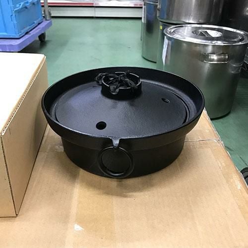 南部鉄器しゃぶ鍋 岩鋳 幅260×奥行260×高さ90