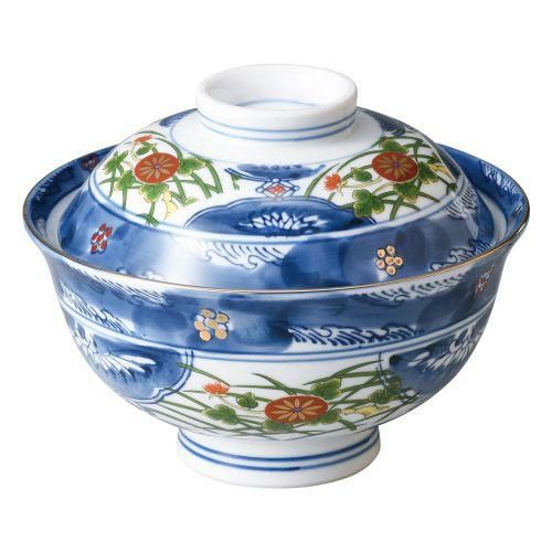 錦古伊万里蓋丼 φ15.6×11.8cm 340-129