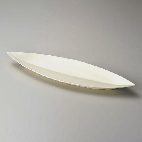 笹型大皿白 52.4×15×4.2cm 154-109
