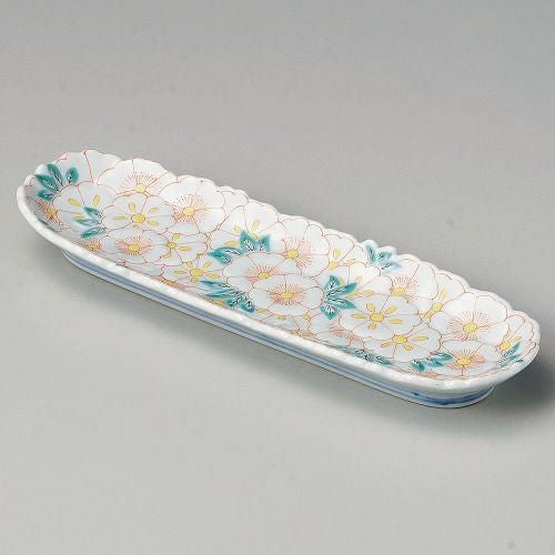花絵突出皿 24×7.8×2.4cm 128-079