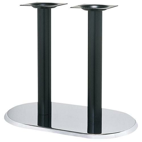 スチールベーステーブル脚 ベースサイズ：A748×B448×高さ700 品番：DR-5D-W 塗装カラー：14 ポール：76φ×2